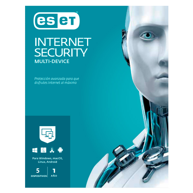 Licencia ESET Internet Security para 5 Dispositivos 1 Año ESD