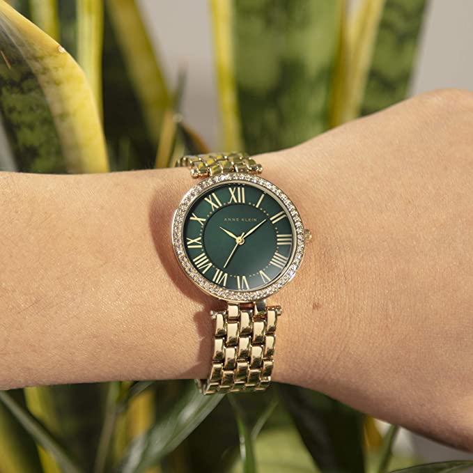 Anne Klein  Reloj de pulsera para mujer, tono dorado.
