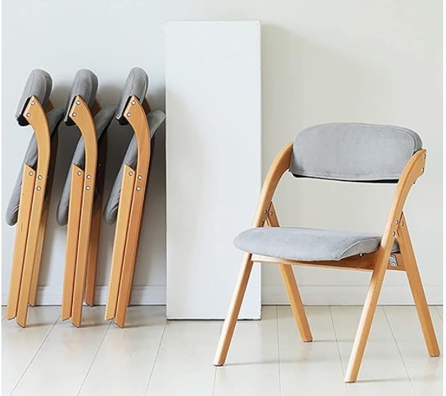 Set de 2 sillas plegables de madera REFOINER