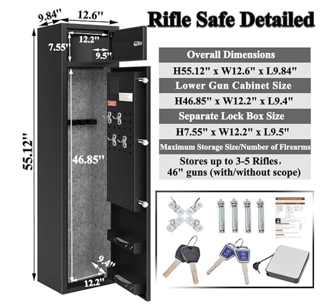 Caja de seguridad para armas KAER negro
