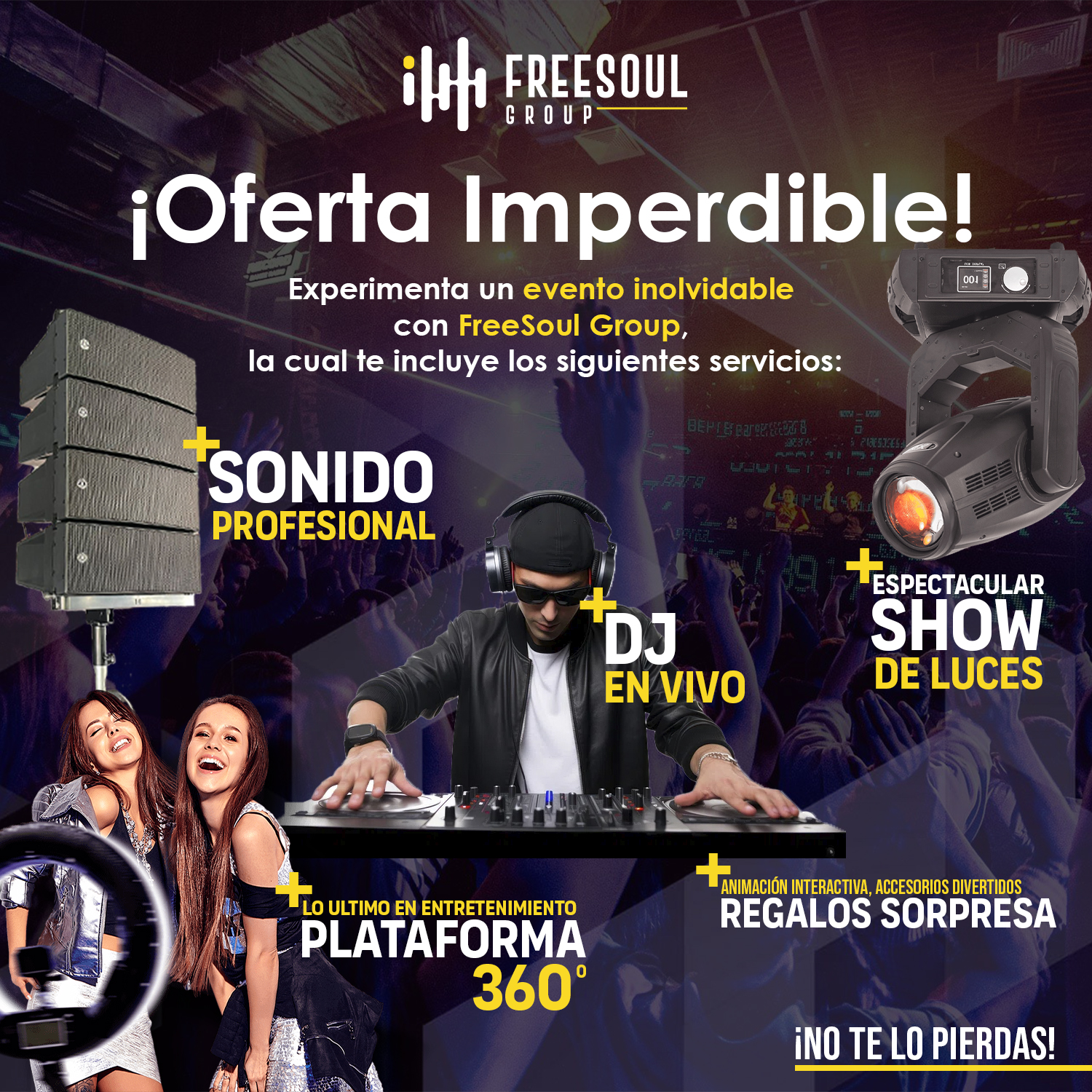 Oferta Imperdible - SONIDO +DJ +LUCES +360 +SORPRESAS