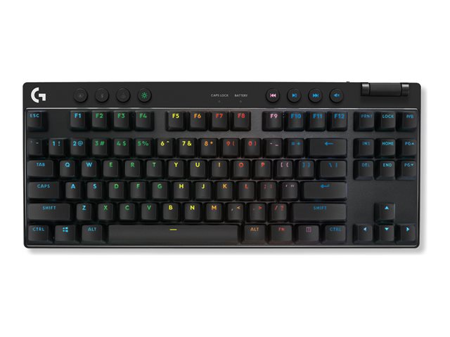 Logitech G PRO X TKL LIGHTSPEED Wireless Gaming Keyboard, Tactile Switches GX Brown, Black - Teclado - retroiluminación