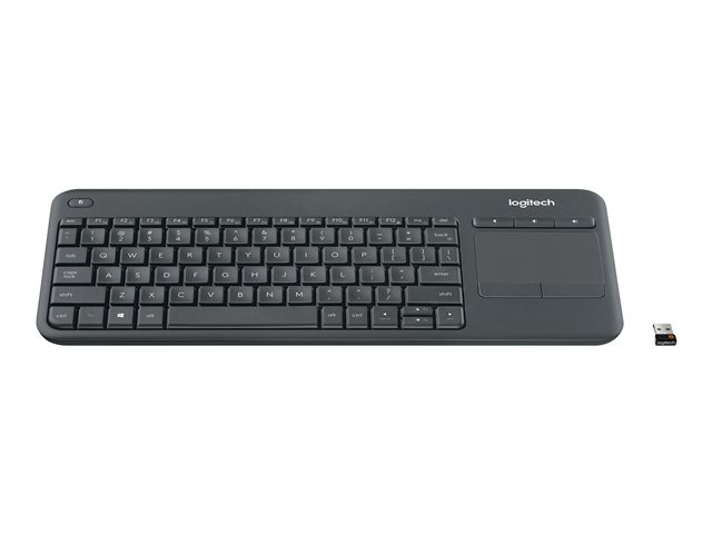 Logitech Wireless Touch Keyboard K400 Plus - Teclado - con panel táctil