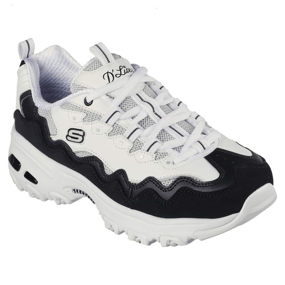 Zapatos Tenis Skechers Chunky DLites Blanco con Negro 35 / BLANCO