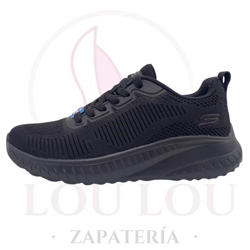 Zapatos Tenis Skechers Bobs Sport Squad Chaos Face Off 35 / NEGRO